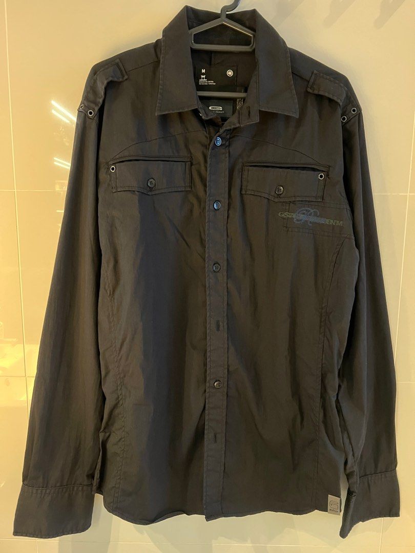 G star shirt black best sale