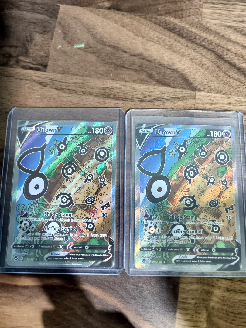 ☀GRADEABLE☀> Unown V - 177/195 - Alternate Art Ultra Rare silver