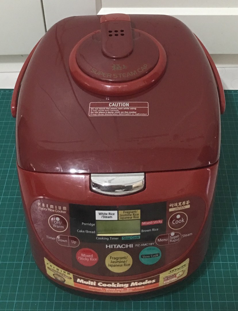 Hitachi Rice Cooker 1.8 Litres RZXMC18Y, TV & Home Appliances, Kitchen
