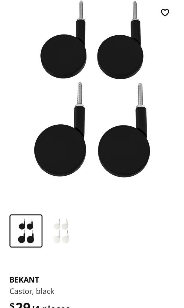 IKEA BEKANT desk wheels (2 sets), Furniture & Home Living, Furniture, Tables & Sets on Carousell