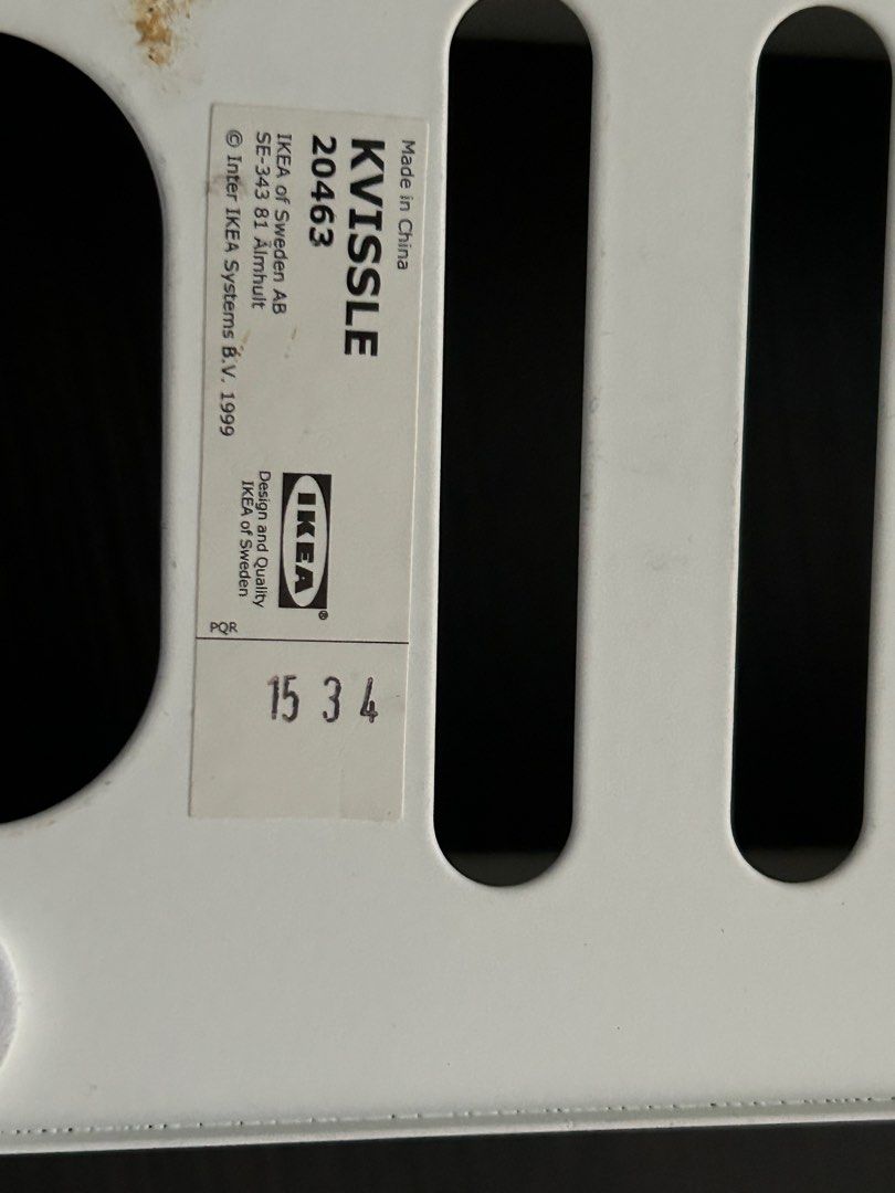 IKEA KVISSLE Cable management box, cork/white, Furniture & Home Living