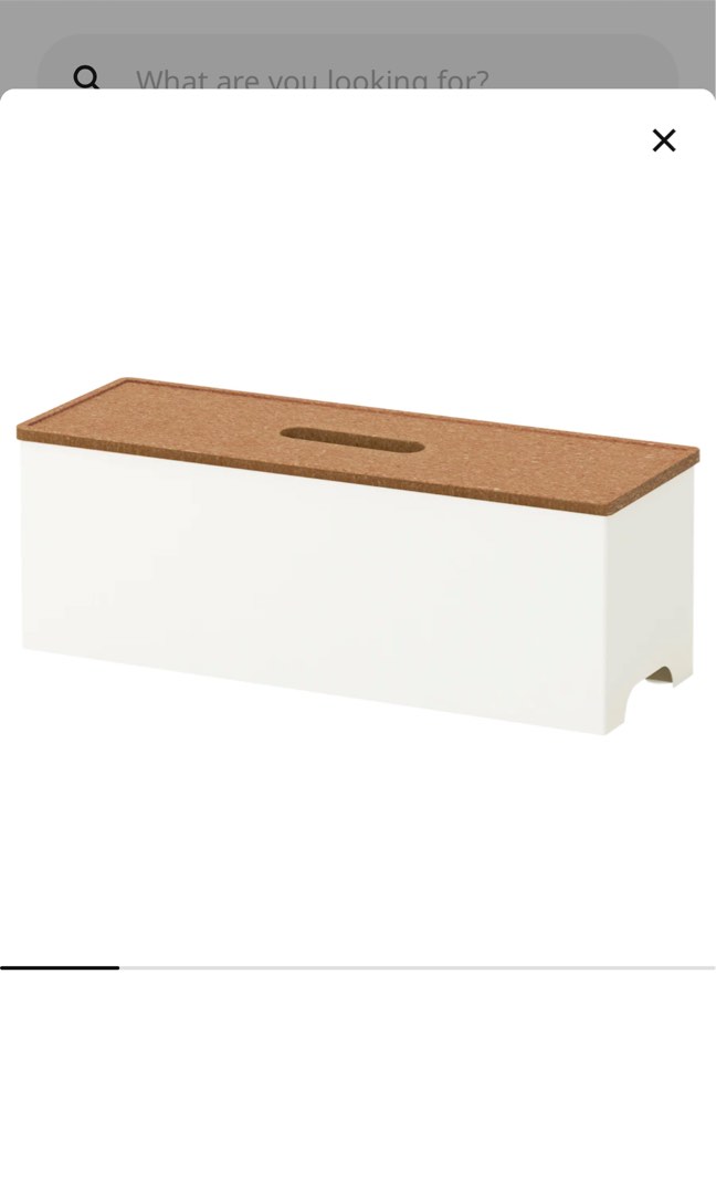 IKEA KVISSLE Cable management box, cork/white, Furniture & Home Living