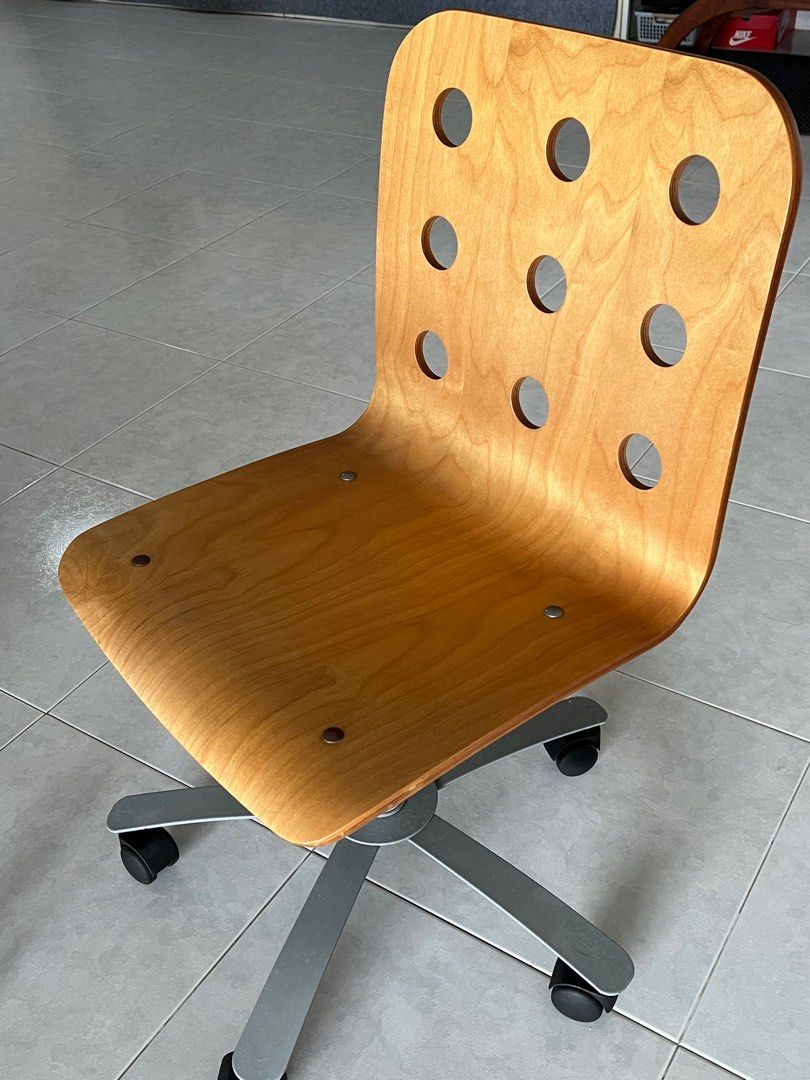 IKEA plywood office chair, Furniture & Home Living, Furniture, Chairs