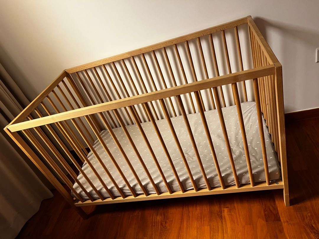 IKEA Sniglar baby cot and mattress, Babies & Kids, Baby Nursery & Kids