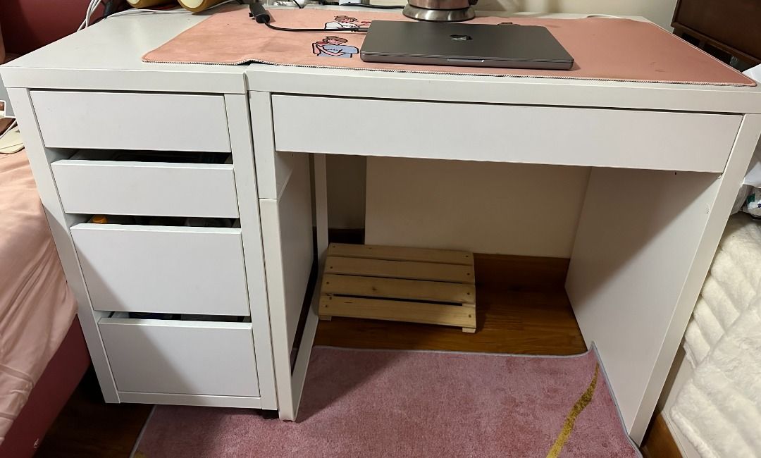 IKEA Study Table + drawers, Furniture & Home Living, Furniture, Tables
