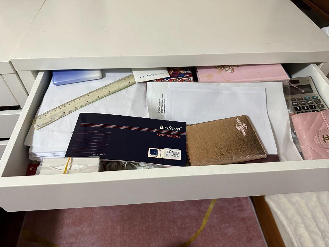 IKEA Study Table + drawers, Furniture & Home Living, Furniture, Tables