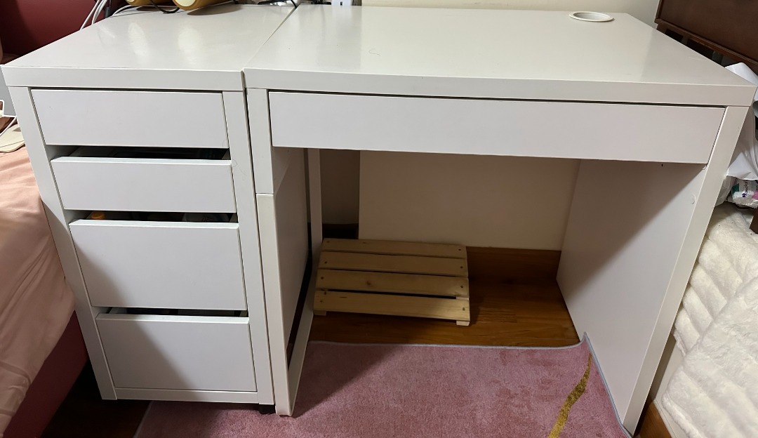 IKEA Study Table + drawers, Furniture & Home Living, Furniture, Tables