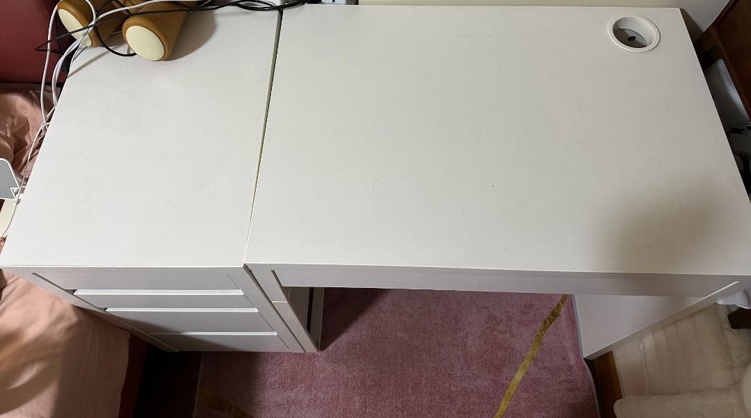 IKEA Study Table + drawers, Furniture & Home Living, Furniture, Tables