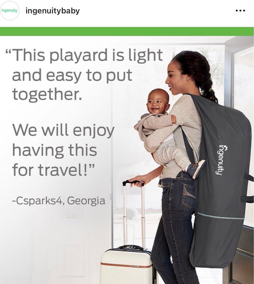 Ingenuity travel 2024 crib