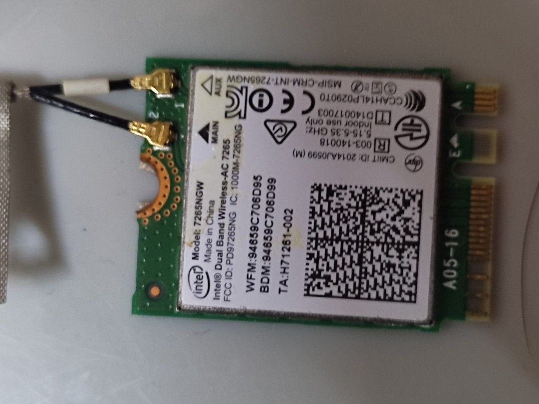 Intel 7265NGW wireless AC card 7265, Computers & Tech, Parts ...