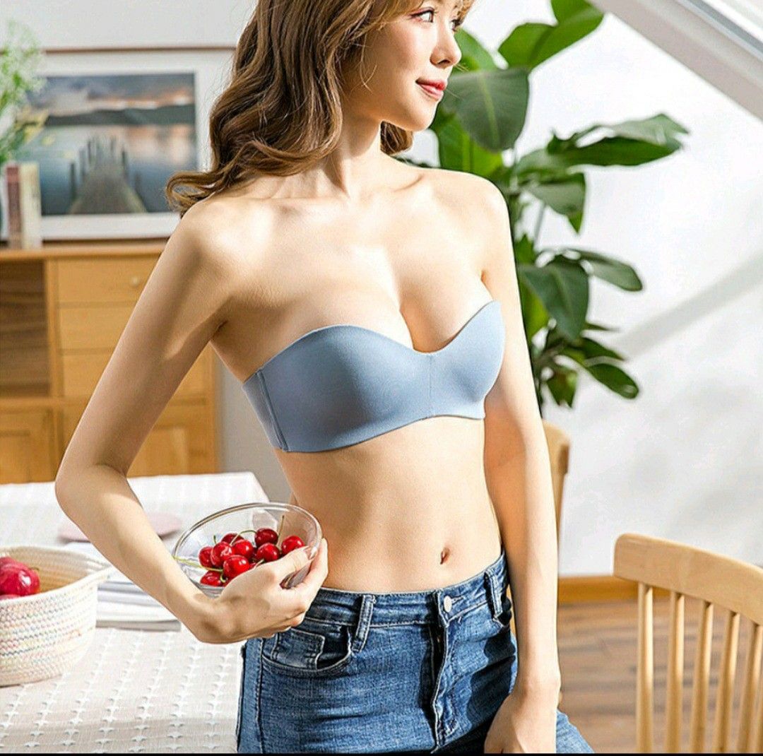 Japan Design Strapless Bra Moulded Wireless Modal Support 36 A/B