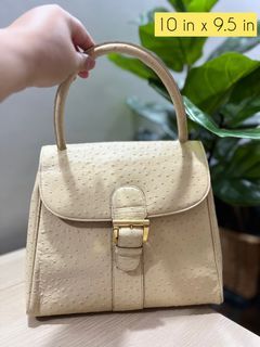 Japan source - Cream Ostrich Handbag