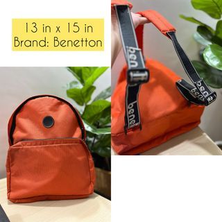 Japan Source Benetton orange backpack