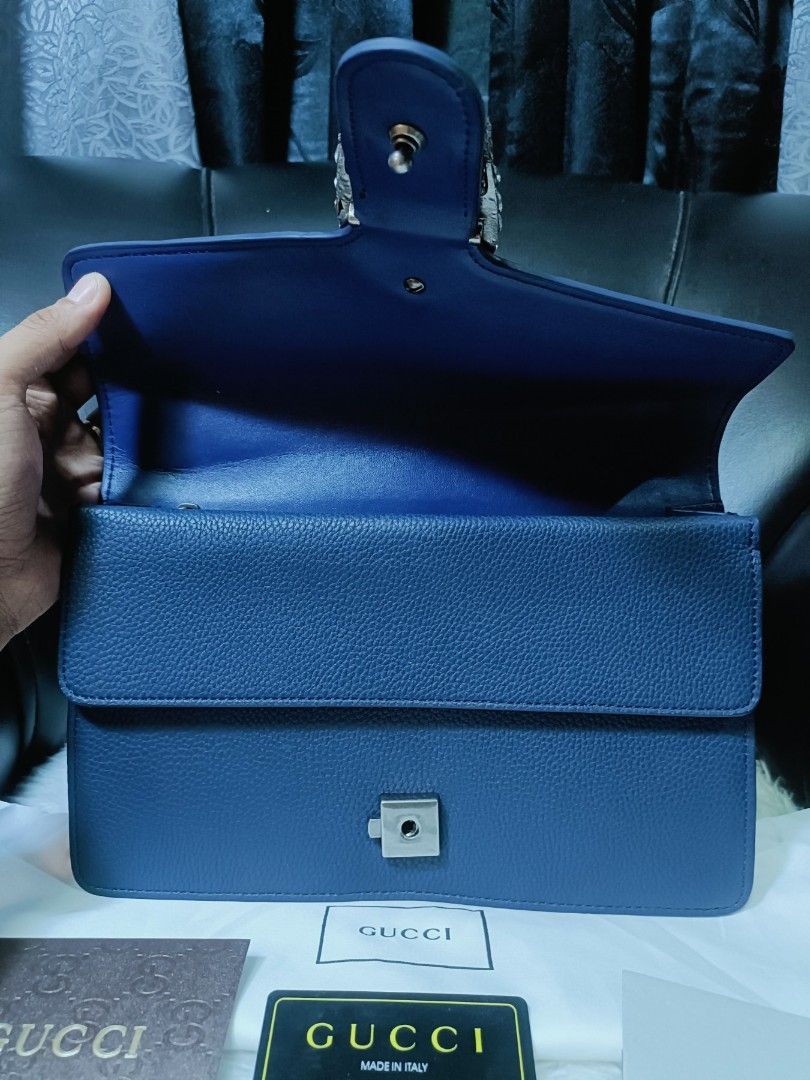 Gucci dionysus blue leather discount
