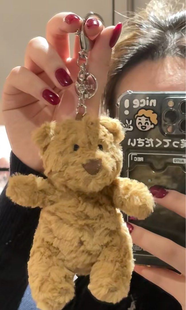 Jellycat bartholomew bear keychain, Hobbies & Toys, Toys & Games on