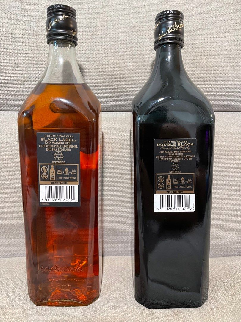 Johnnie Walker Black, Double Black, 1 litre, Food & Drinks, Alcoholic Beverages on Carousell