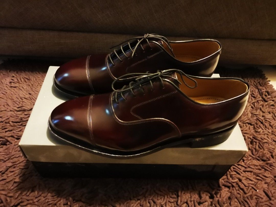 Johnston Murphy Dark Burgundy Leather Shoes UK8 Men s Fashion