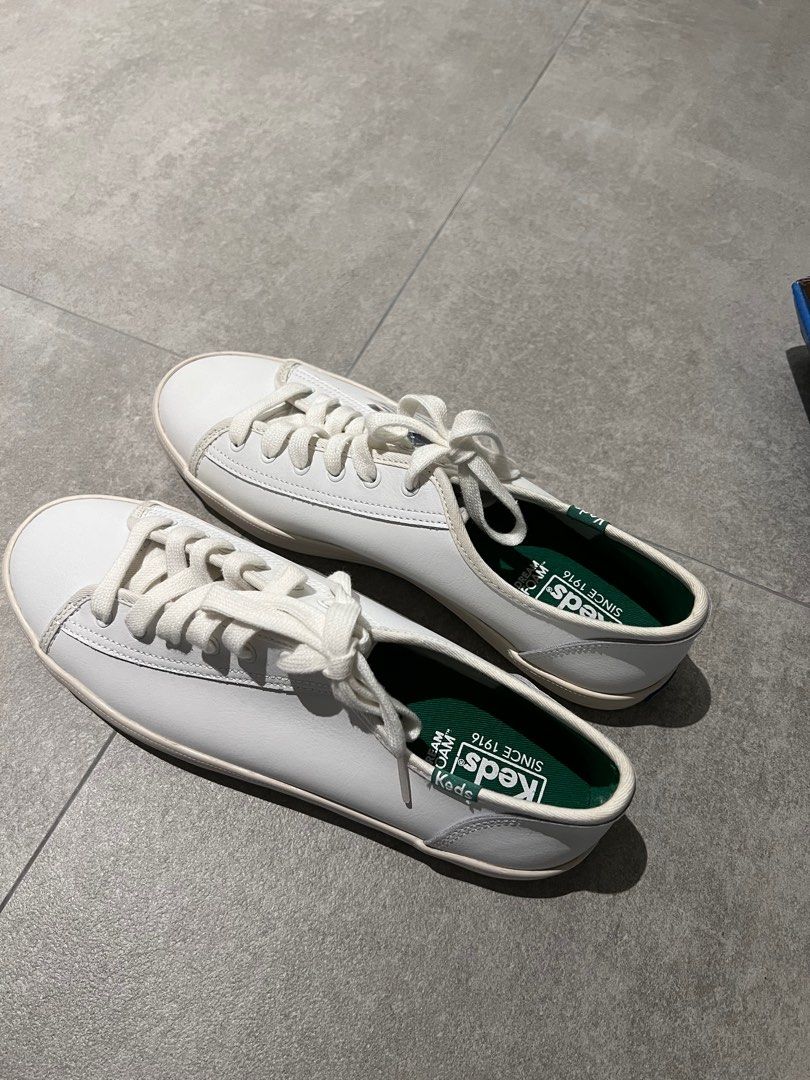 Keds white leather sneakers Women s Fashion Footwear Sneakers