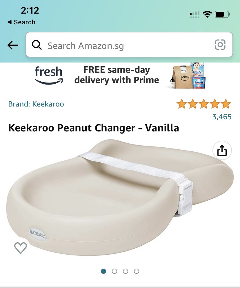 Keekaroo changing pad vanilla top