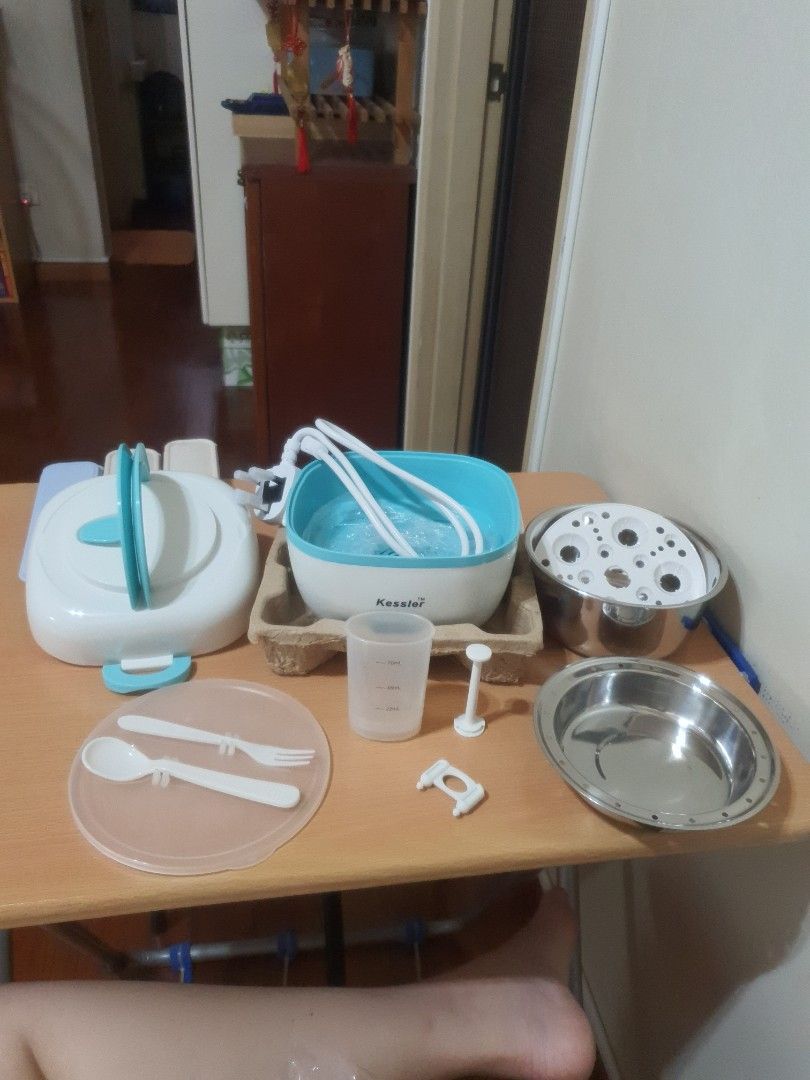 Kessler electric lunch box tingkat, Furniture & Home Living, Kitchenware & Tableware, Cookware