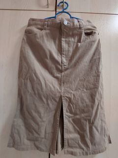Khaki Office Skirt