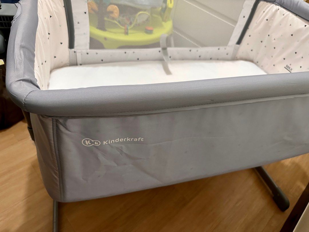 Kinderkraft Bed side Neste Cosleeper Cot Light Gray, Babies & Kids