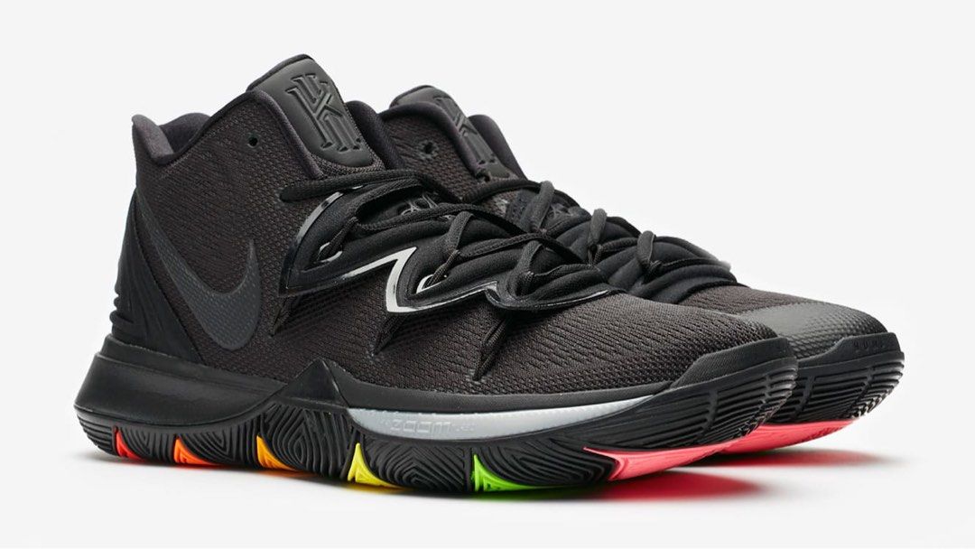 White and black kyrie sale 5