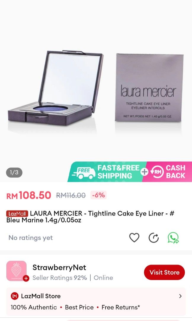 Laura Mercier Tightline Cake Eyeliner, Beauty & Personal Care, Face