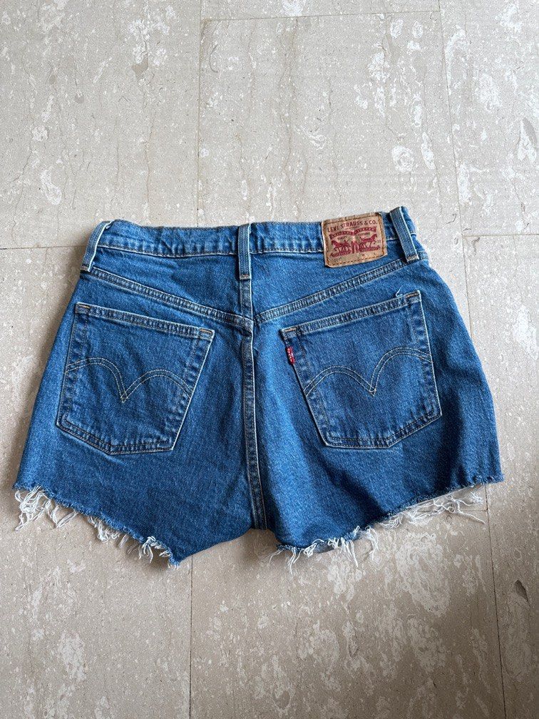 Vintage levi cut discount off denim shorts