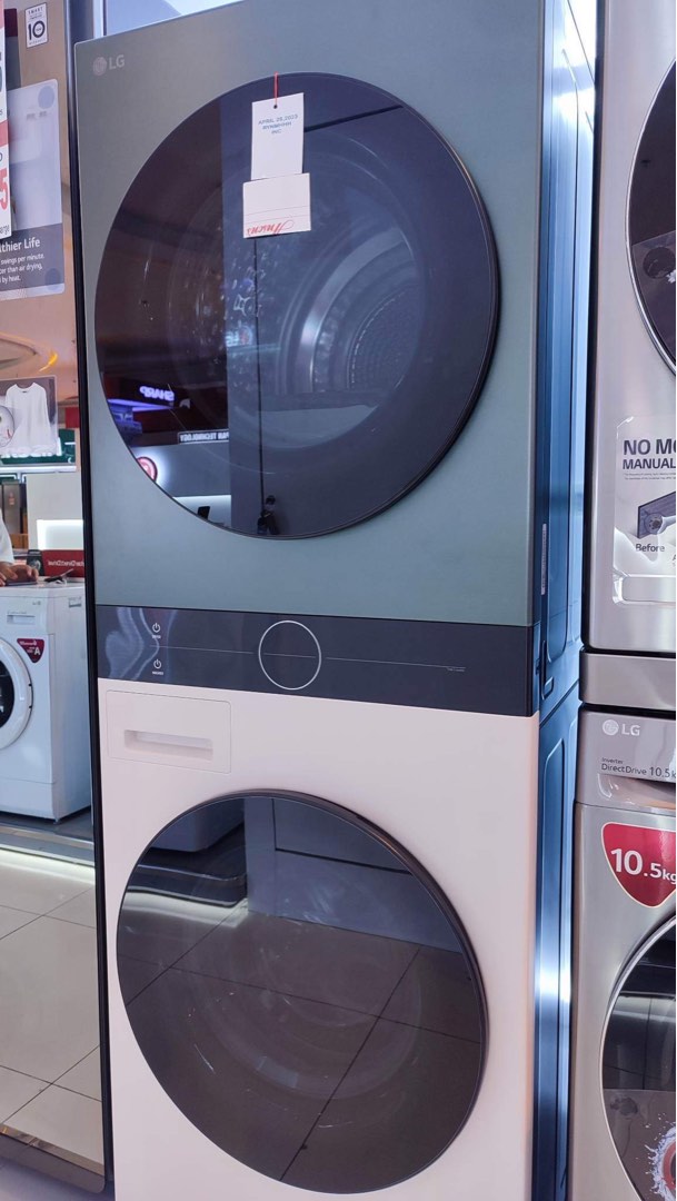 LG STACKABLE WASHER AND DRYER WT1410NHEG, TV & Home Appliances, Washing