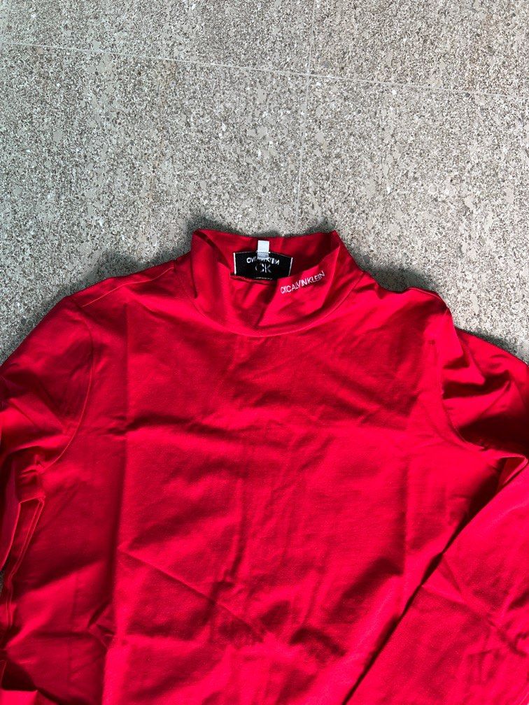 Red cotton turtleneck best sale