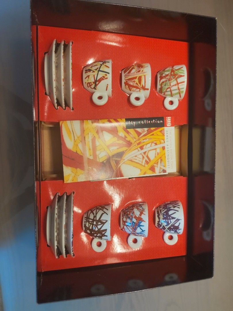 Limited edition Illy espresso cups by James Rosenquist, Furniture & Home Living, Kitchenware