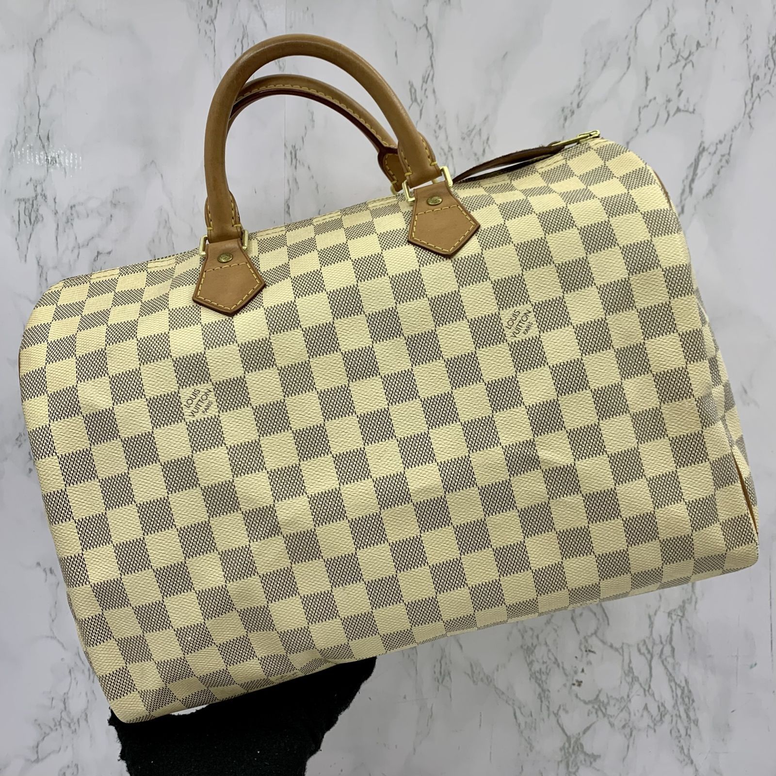 Louis Vuitton Damier Azur Speedy 35 Hand Bag