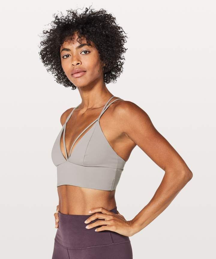 Lululemon White Pushing Limits Strappy Sports Bra Authentic Size 6