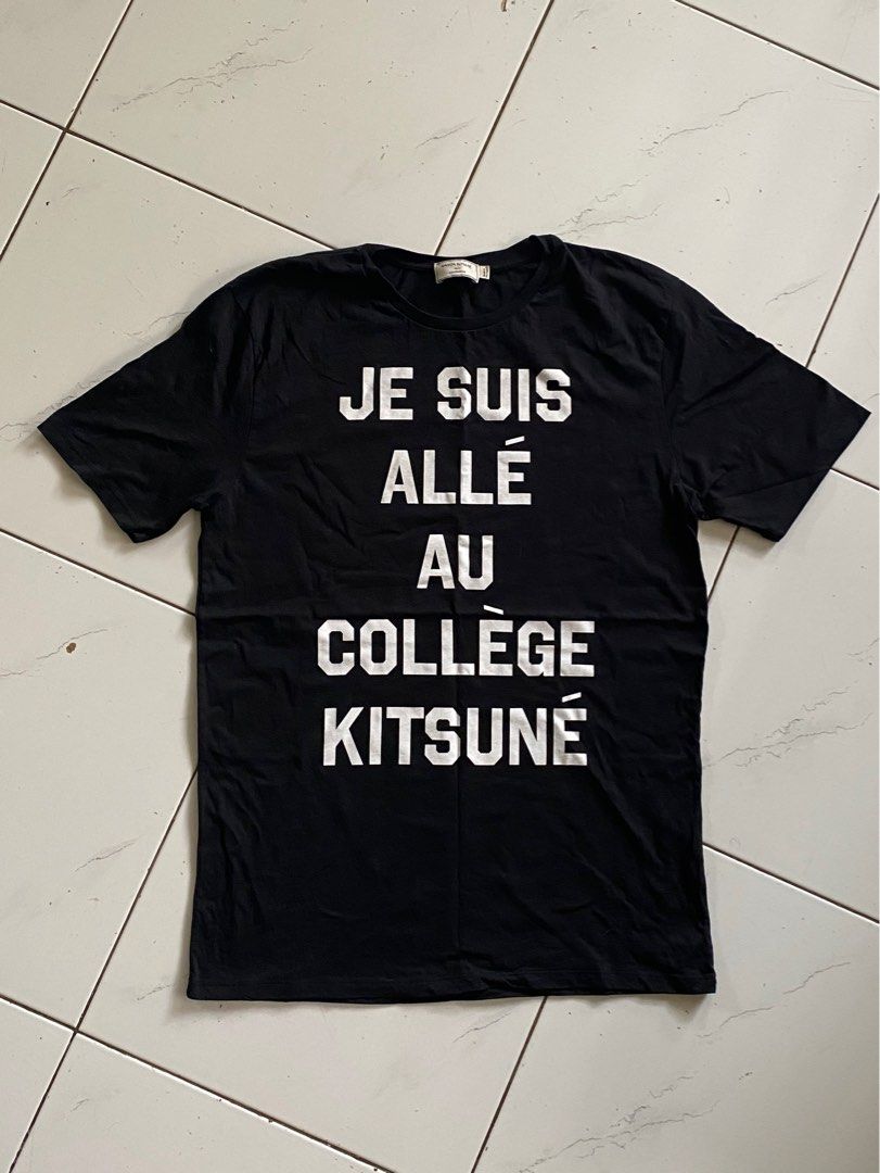 Maison Kitsuné College Tee (Category: Tshirts & Polo Shirts ) located in Davao. Submitted by downsouthdvo (Listing ID 1229290827, Image 1). Description: 10/10 Condition no loose threads or cracked print. 29.5in x 20in Size XL on tag.