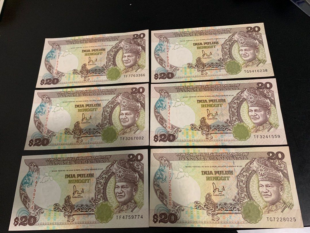 Malaysia 6 series Dua puluh ringgit, Hobbies & Toys, Memorabilia ...