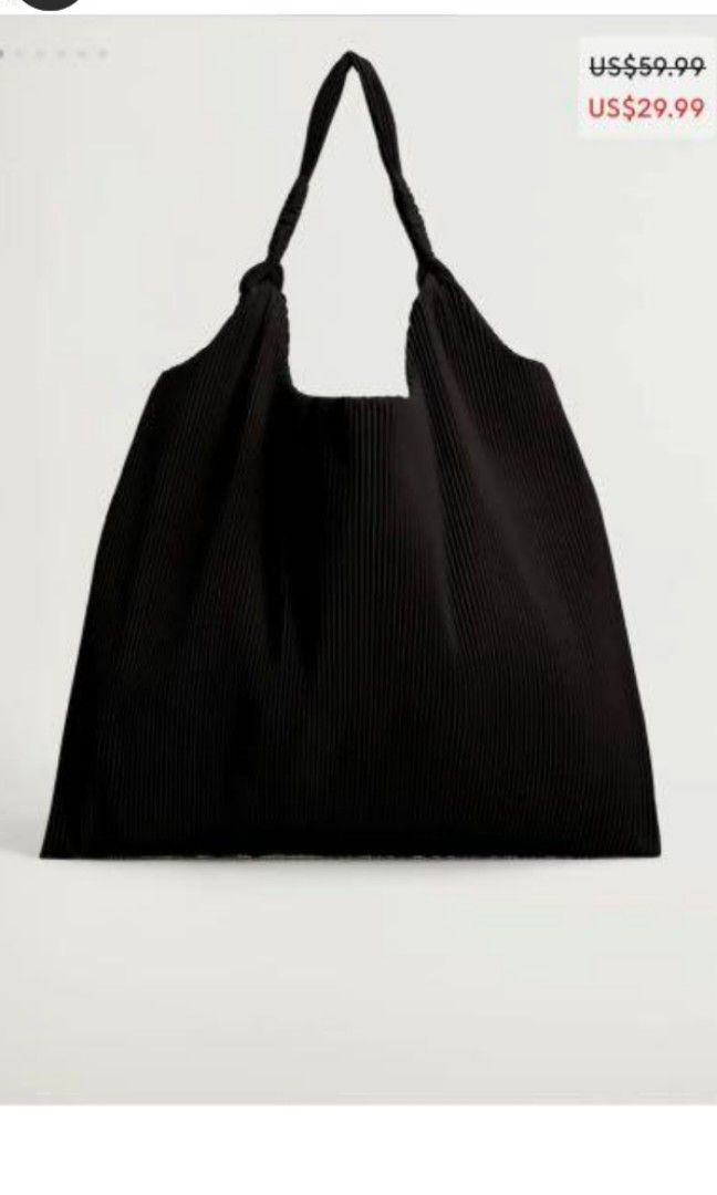 Mango Pleated Bucket Bag