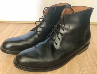 Marquina men's black leather boots size 11