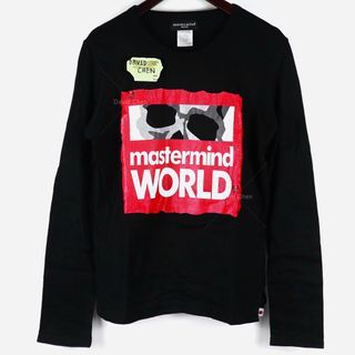 Mastermind Japan MMJ 11AW Mindblow Cracking Printed Skill Cut & Sew 黑色    長袖    t恤     前後裂紋燙print       特殊設計