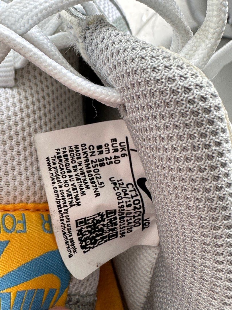 Nike air force hotsell 1 white size 2.5