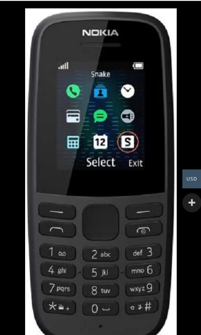 Nokia 105 TA -1203 2G Single Sim - Arabic Black | TA -1203, Mobile ...