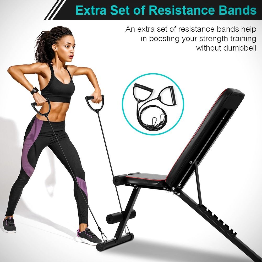 Fold up weight bench set cheap