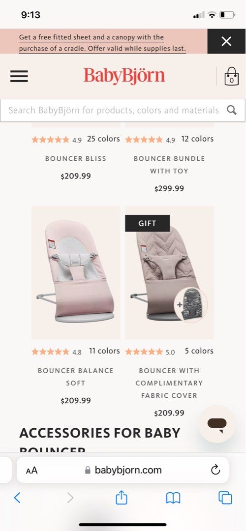 Original Baby BJORn Bouncer/Rocker, Babies & Kids, Baby Nursery & Kids