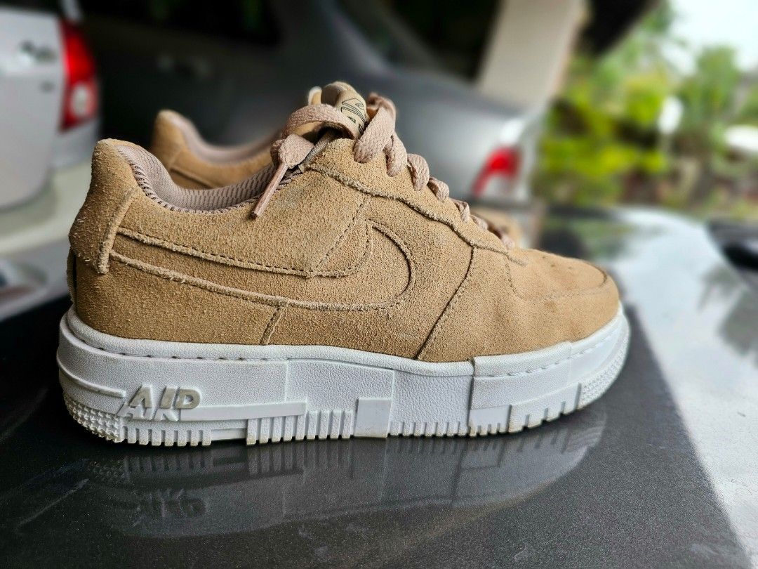 Nike air force beige suede clearance