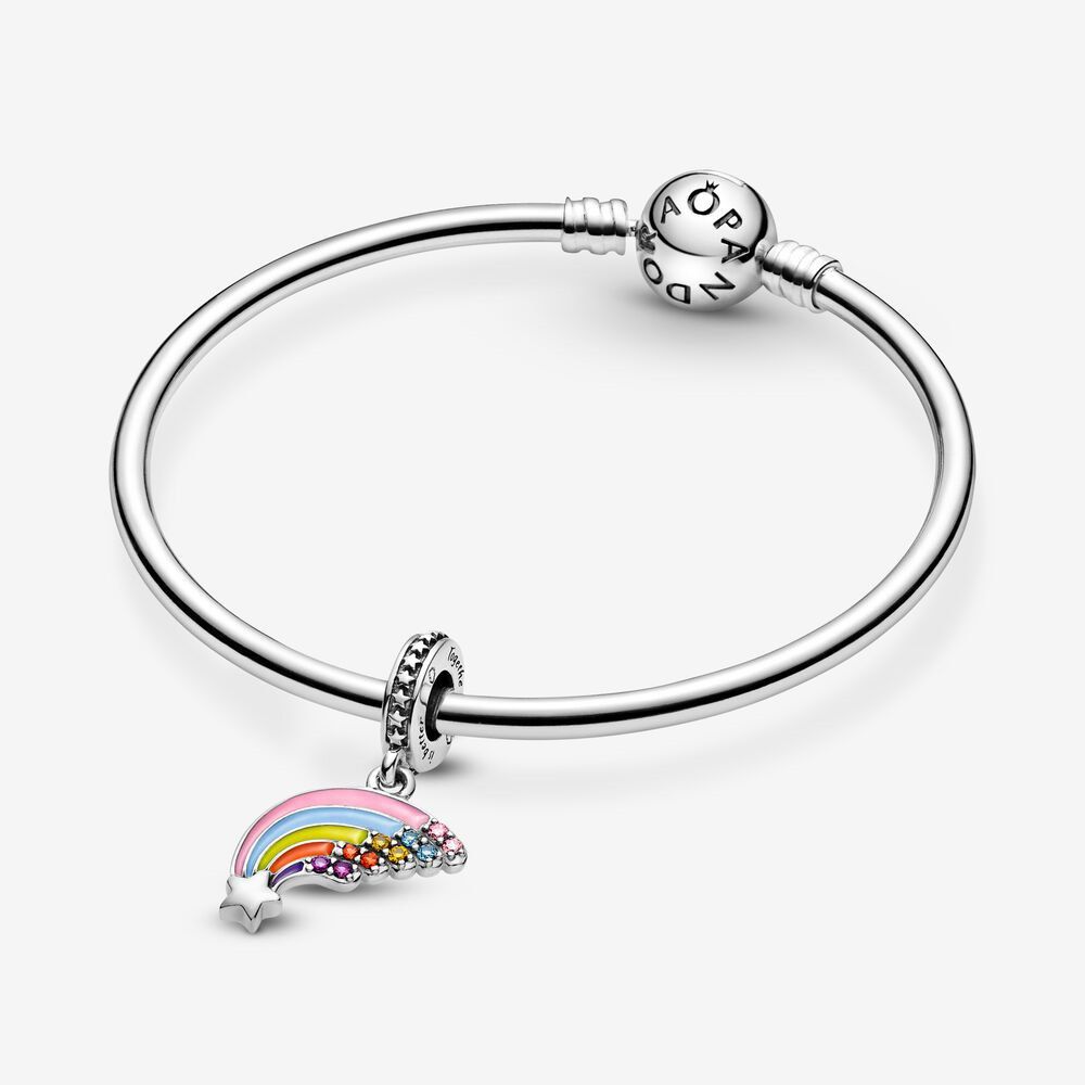 Rainbow & cheap cloud dangle charm