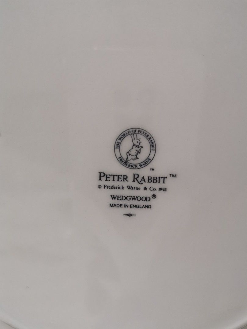 Peter Rabbit dinner plate Wedgewood 2pcs (Category: Dinnerware & Cutlery) located in Quezon City. Submitted by kshmixnmatch (Listing ID 1229407275, Image 3). Description: Peter Rabbit Wedgewood Collection 2pcs Collectible plates 9 3/4" Sold per piece Take all P1,500.00 Delivery Charges Applies Thanks.