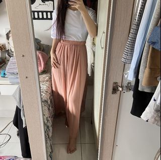Pink High Waisted Maxi Skirt