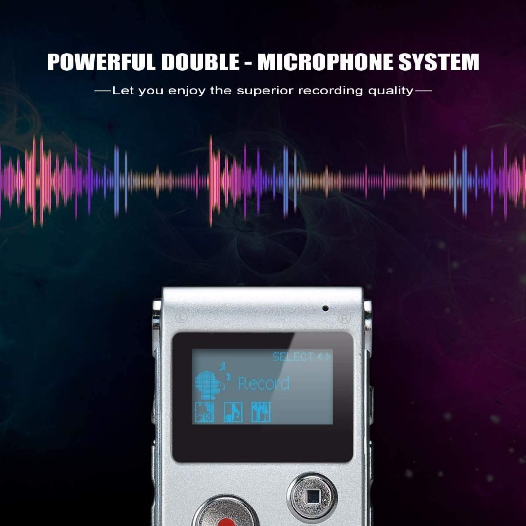 Portable Digital Voice Recorder Sound Audio Recorder Dictaphone LCD ...