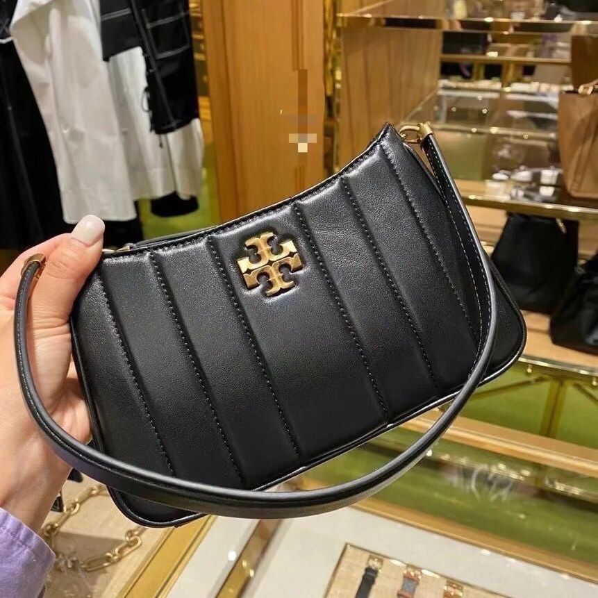 Tory Burch Kira Pebbled Crossbody Bag In Textured Leather In Black