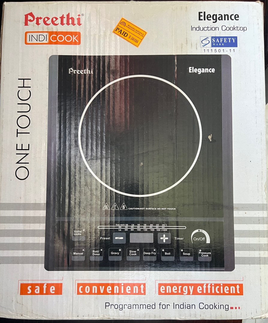 Preethi induction cooktop, TV & Home Appliances, Kitchen Appliances